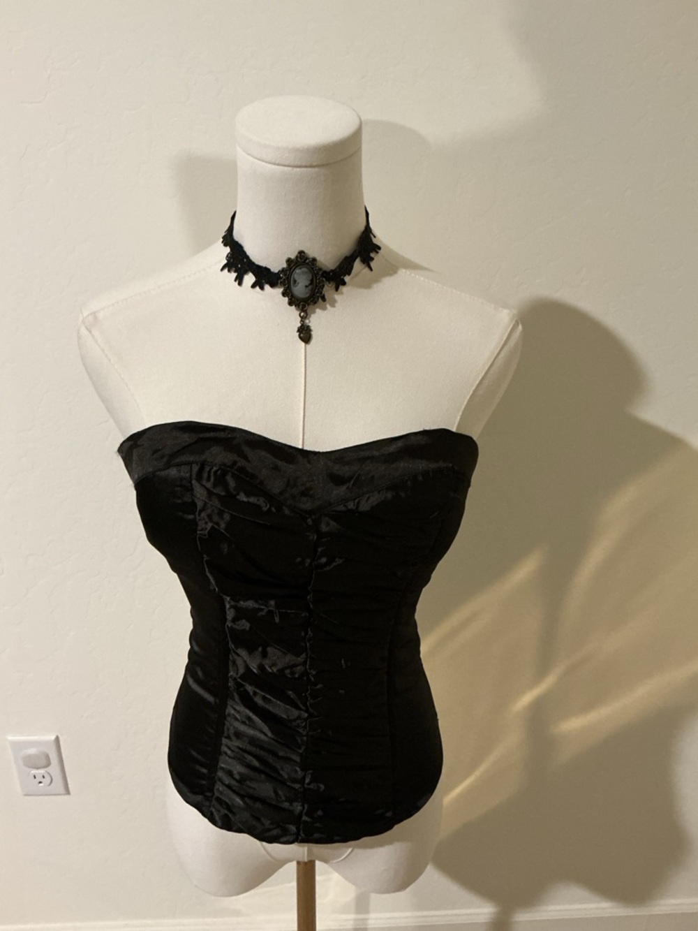 Charlotte Russe Black strapless corset top